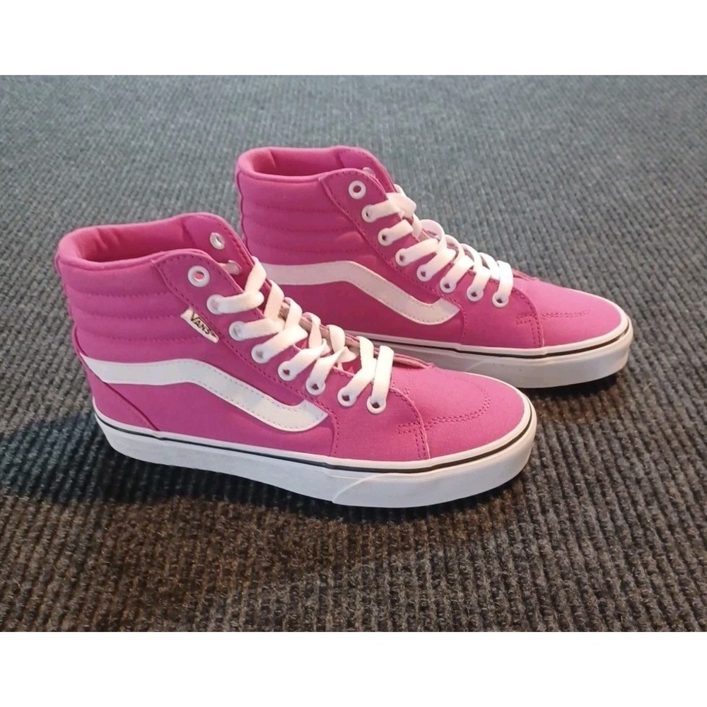 NEW!‎ Vans Shoes Girls Size 7 Pink Filmore Hi Fuschia Canvas Sneaker Lace Up